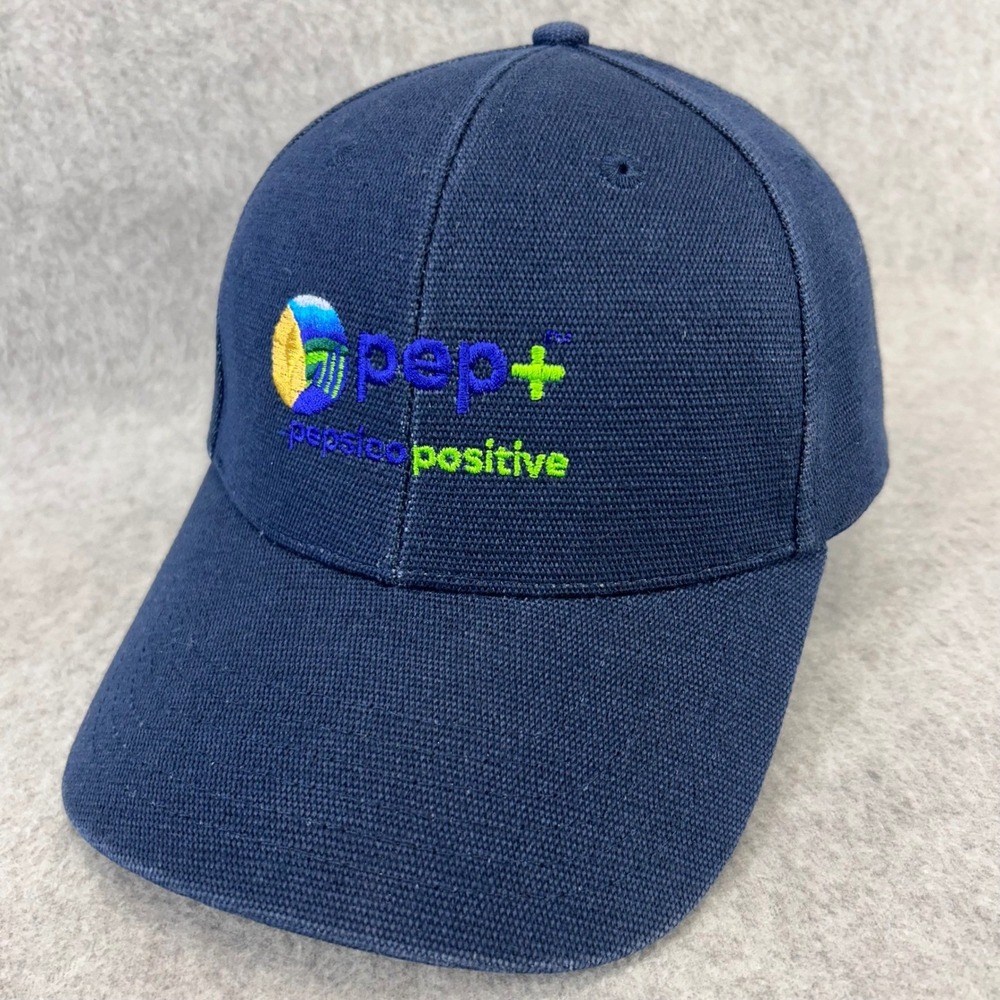PepsiCo Positive pep+ Mens Navy Blue econscious Hemp Cotton Snapback Hat OS